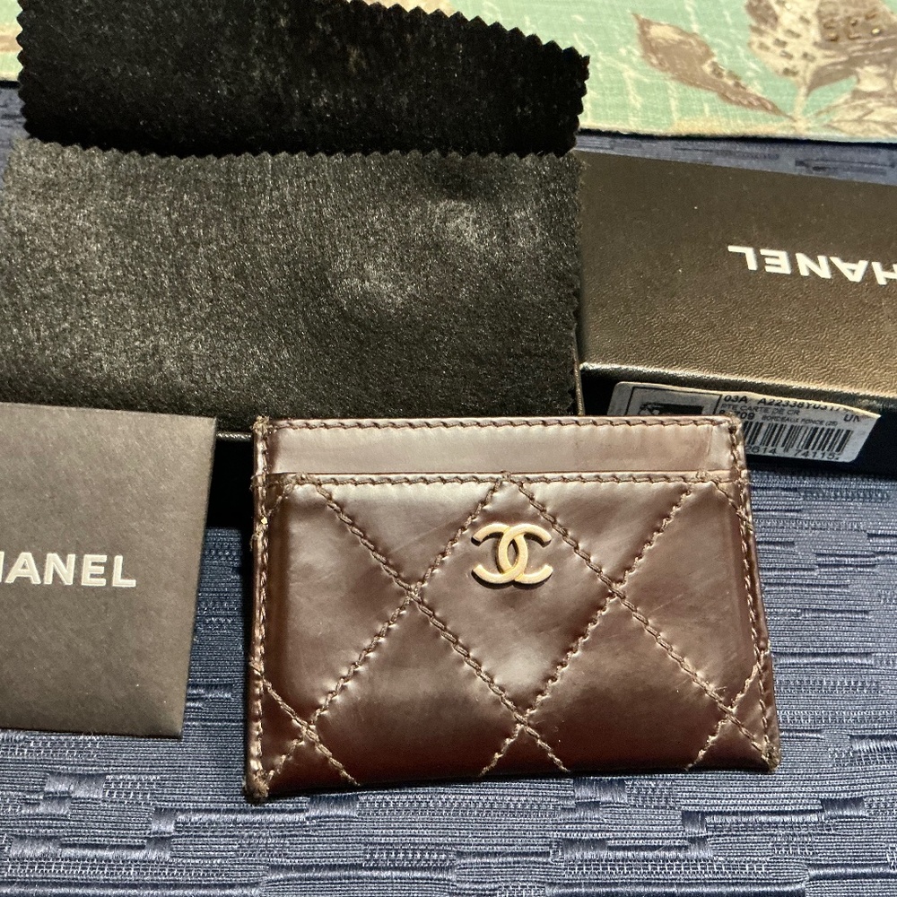 CHANEL CLASSIC CARD HOLDER BORDEAUX